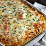 Baked Cream Cheese Spaghetti Casserole