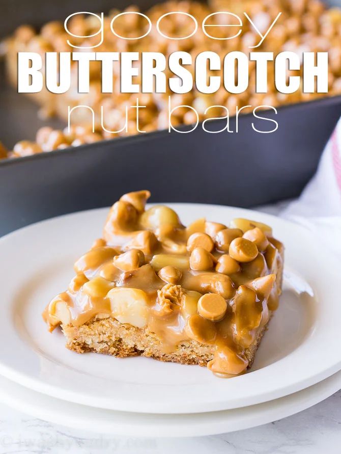 Gooey Butterscotch Nut Bars
