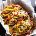 Cheesy Baked Chicken Breast and Peppers