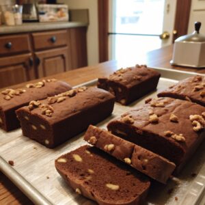 “Homemade Toll House Famous Fudge cut into squares with chocolate morsels and nuts