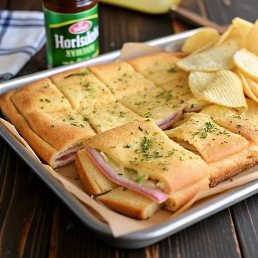Hot Ham and Cheese Crescent Roll Sandwiches