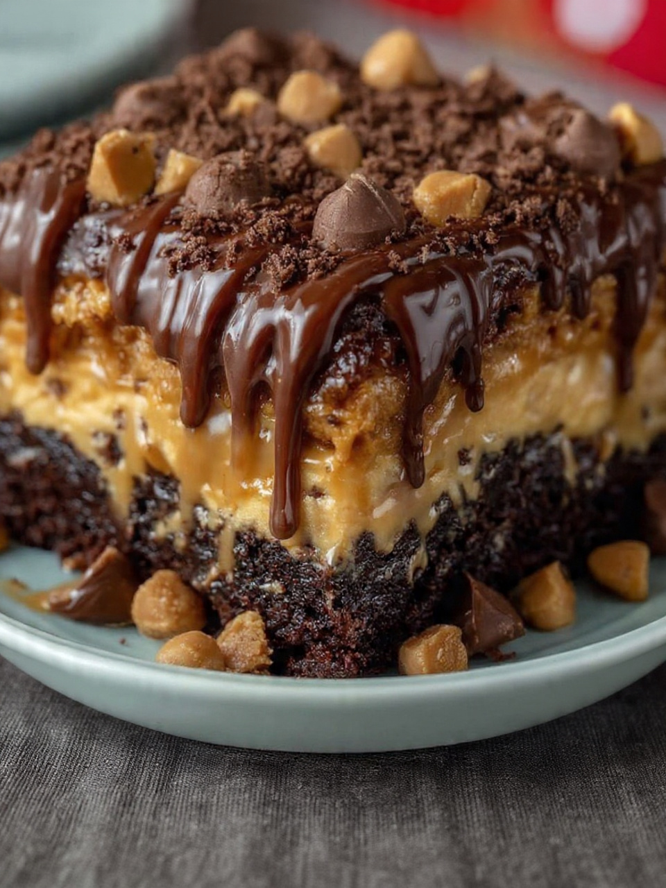 Reese’s Peanut Butter Earthquake Cake