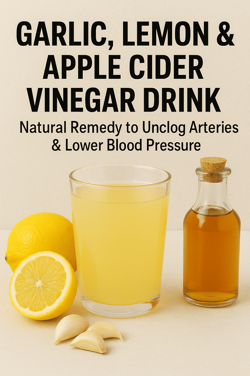 Garlic, Lemon & Apple Cider Vinegar Drink
