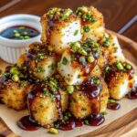 Pistachio-Crusted Brie Bites with Fig Honey Glaze
