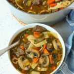 Hearty Beef Noodle Soup with Tender Chuck Roast and Vegetables