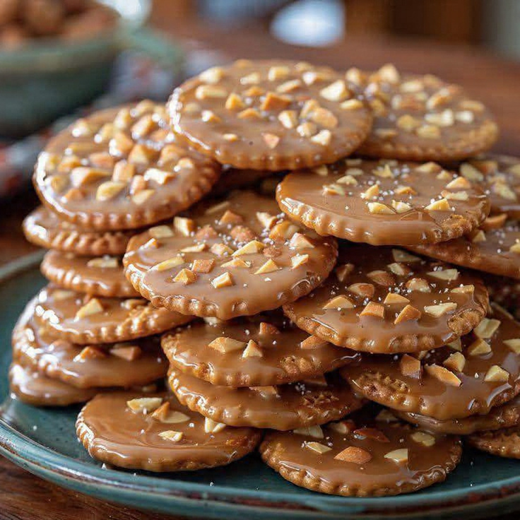 Caramel Peanut Ritz Cracker Treats