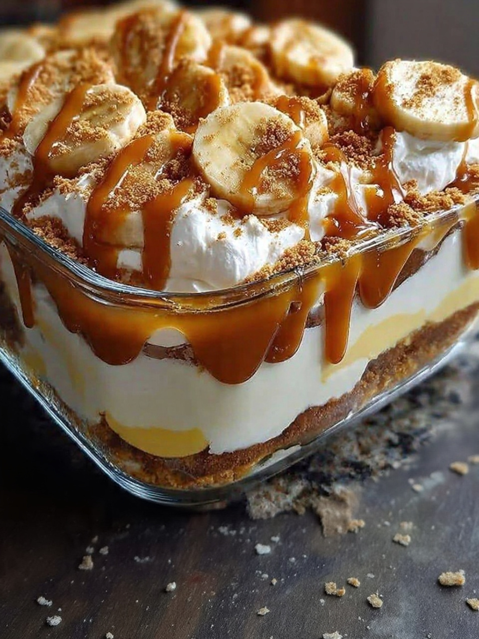 Biscoff Banana Pudding with Caramel