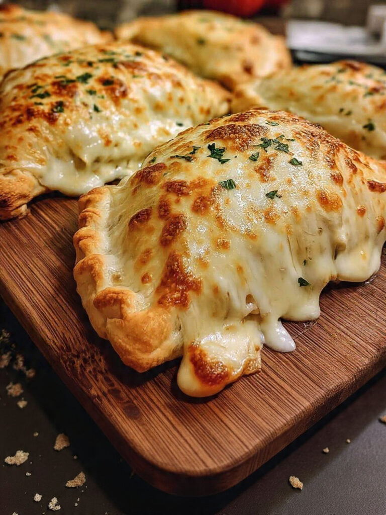 Baked Chicken Alfredo Calzones