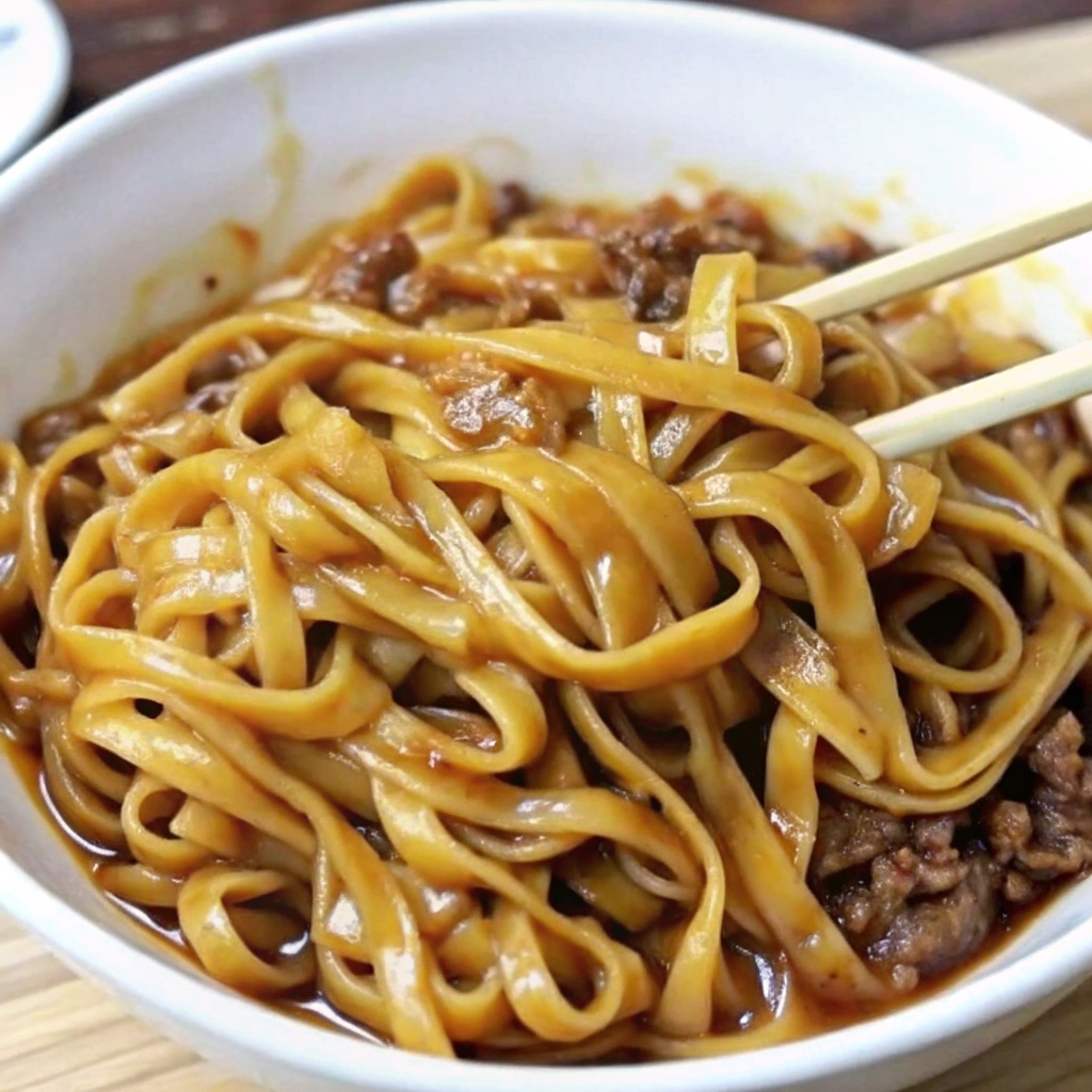 Mongolian Ground Beef Noodles