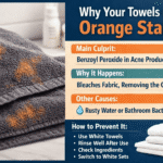 Orange stains on towels