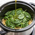 Slow Cooker Spinach Pasta Primavera