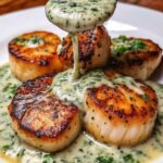 Sizzling Scallops with Zesty Lime Cilantro Sauce